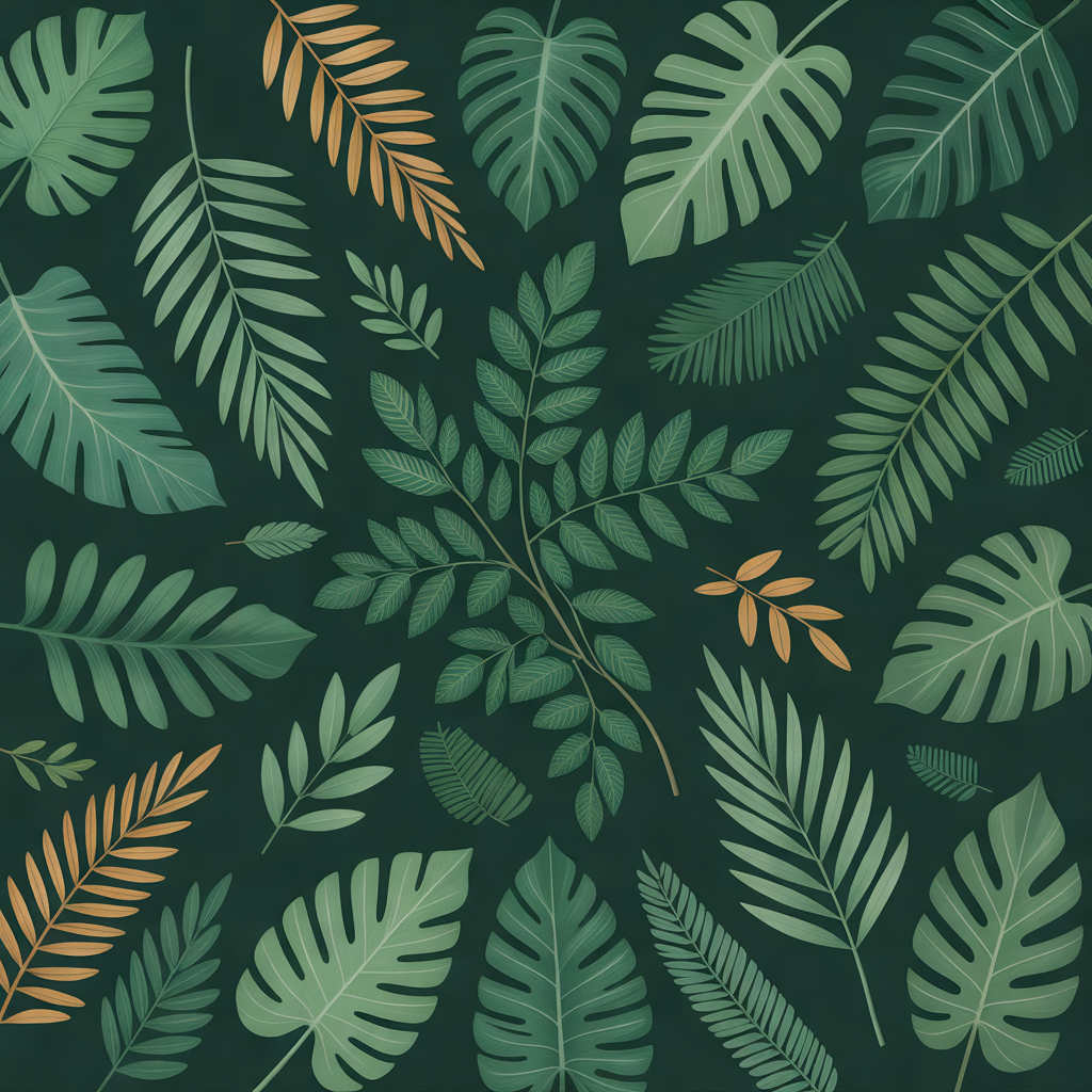 Botanical leaf texture background